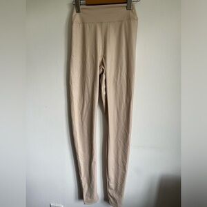 OFFLINE By Aerie Real Luxe Faux Leather Legging - Beige Cream - S Small Long